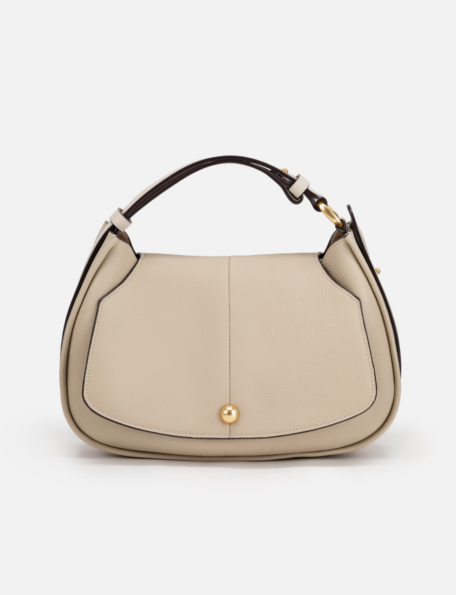 EP YAYING Full-Grain Leather Commuter Ingot Bag