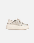 EP YAYING Chinese Brocade Embellished Flatform Sneakers