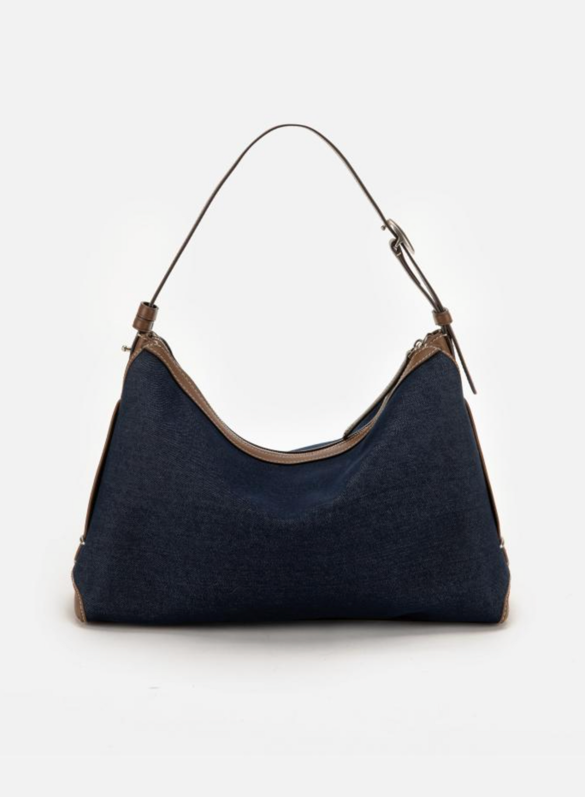 EP YAYING Denim-Leather Patchwork Handbag