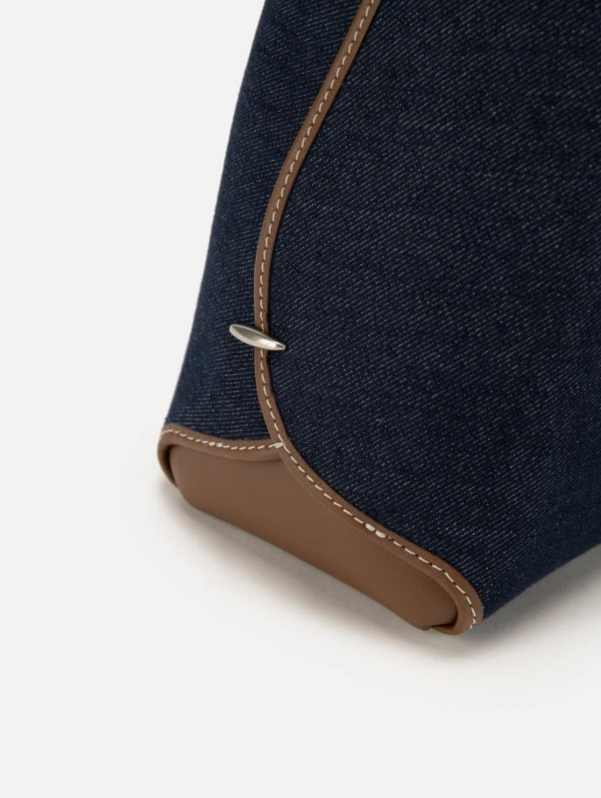 EP YAYING Denim-Leather Patchwork Handbag
