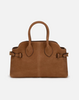 EP YAYING Suede-Effect Leather Boston Crossbody Bag