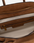 EP YAYING Suede-Effect Leather Boston Crossbody Bag