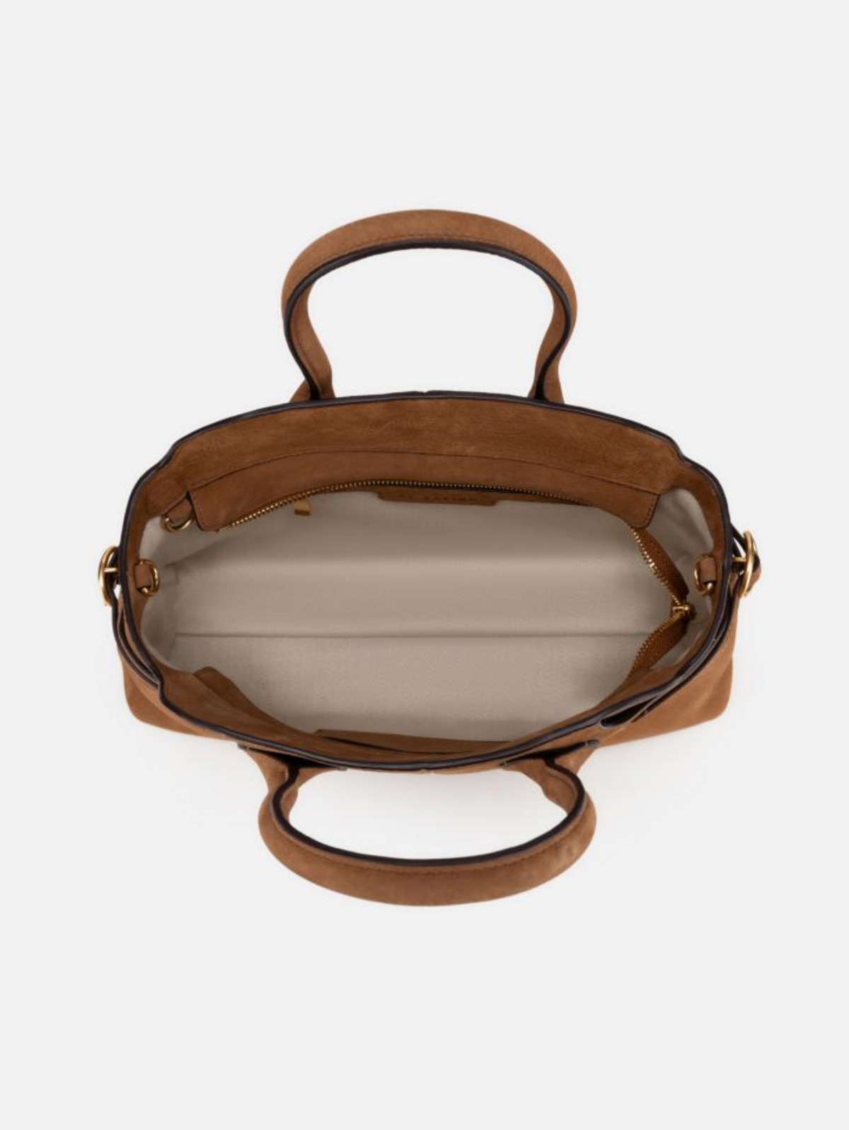 EP YAYING Suede-Effect Leather Boston Crossbody Bag