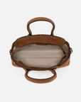 EP YAYING Suede-Effect Leather Boston Crossbody Bag