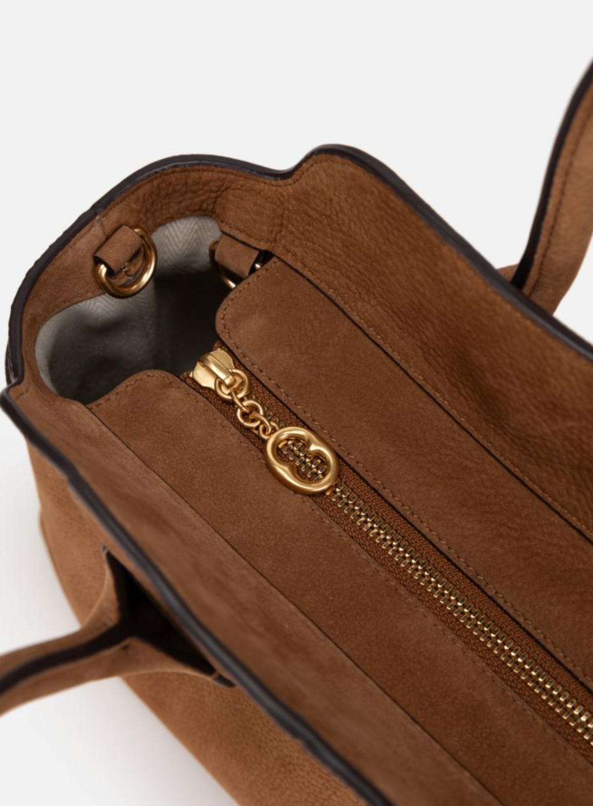 EP YAYING Suede-Effect Leather Boston Crossbody Bag