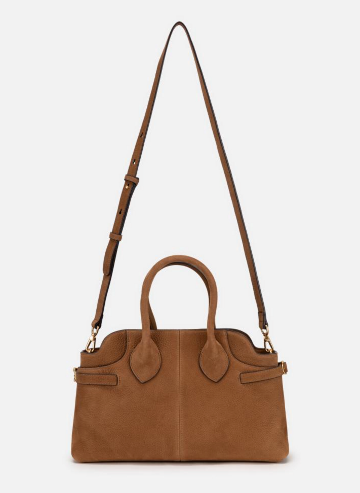 EP YAYING Suede-Effect Leather Boston Crossbody Bag