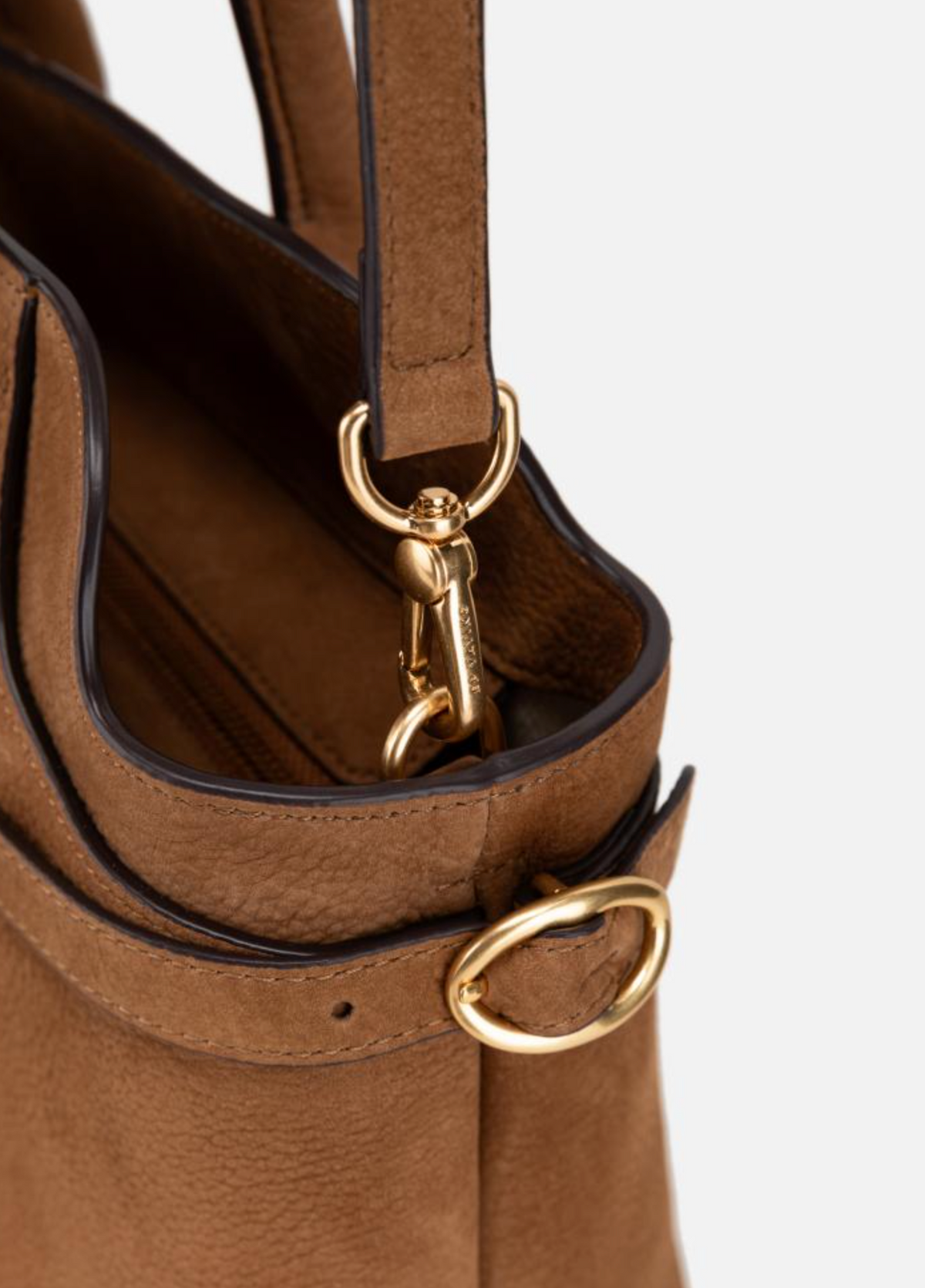 EP YAYING Suede-Effect Leather Boston Crossbody Bag