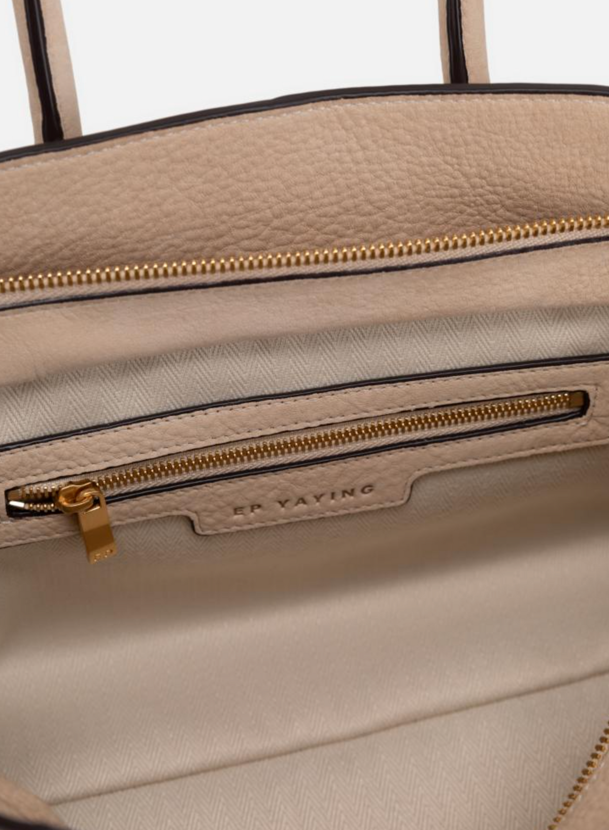 EP YAYING Suede-Effect Leather Double-Clasp Tote