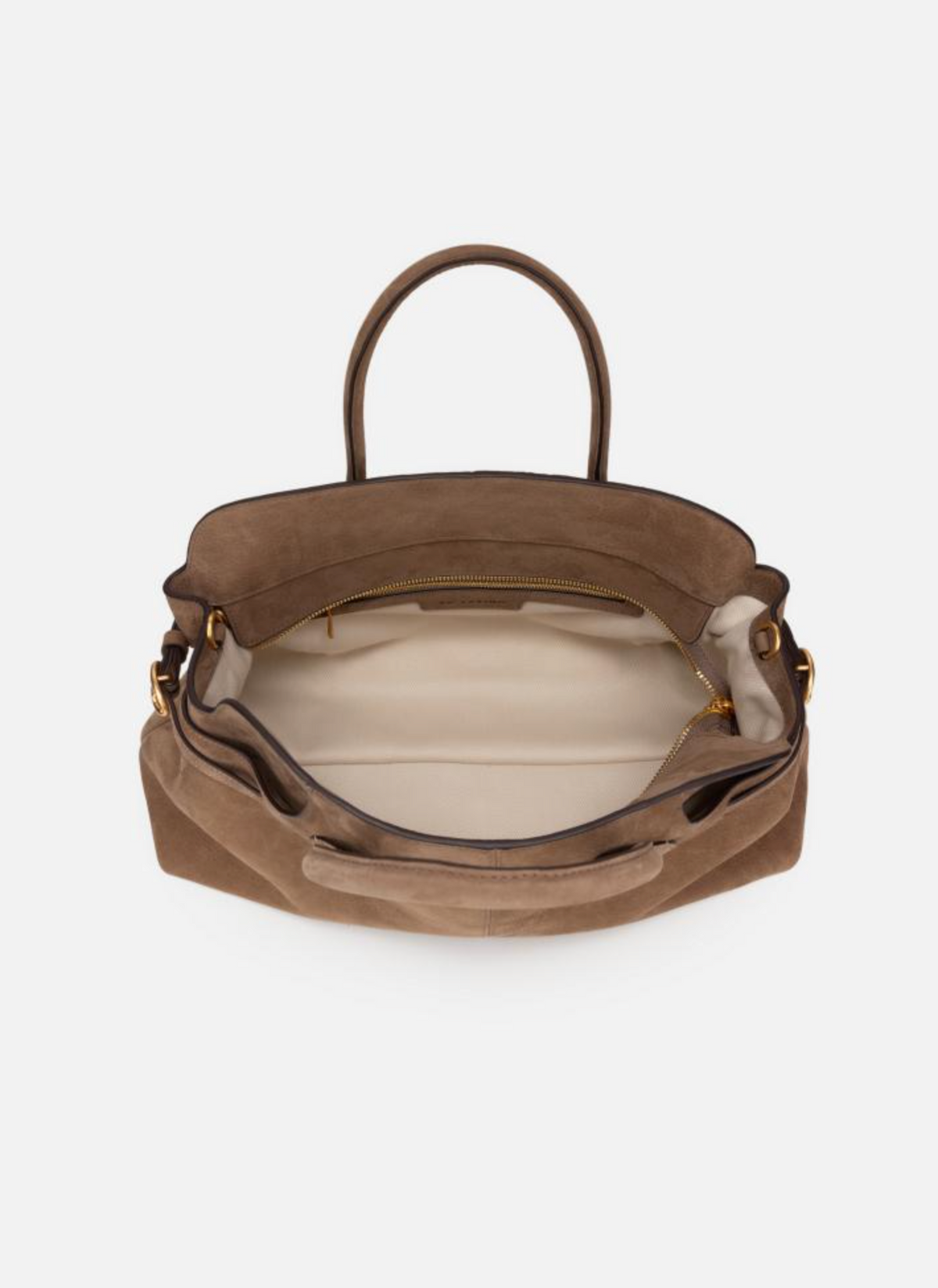 EP YAYING Suede-Effect Leather Boston Crossbody Bag