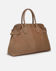 EP YAYING Suede-Effect Leather Boston Crossbody Bag