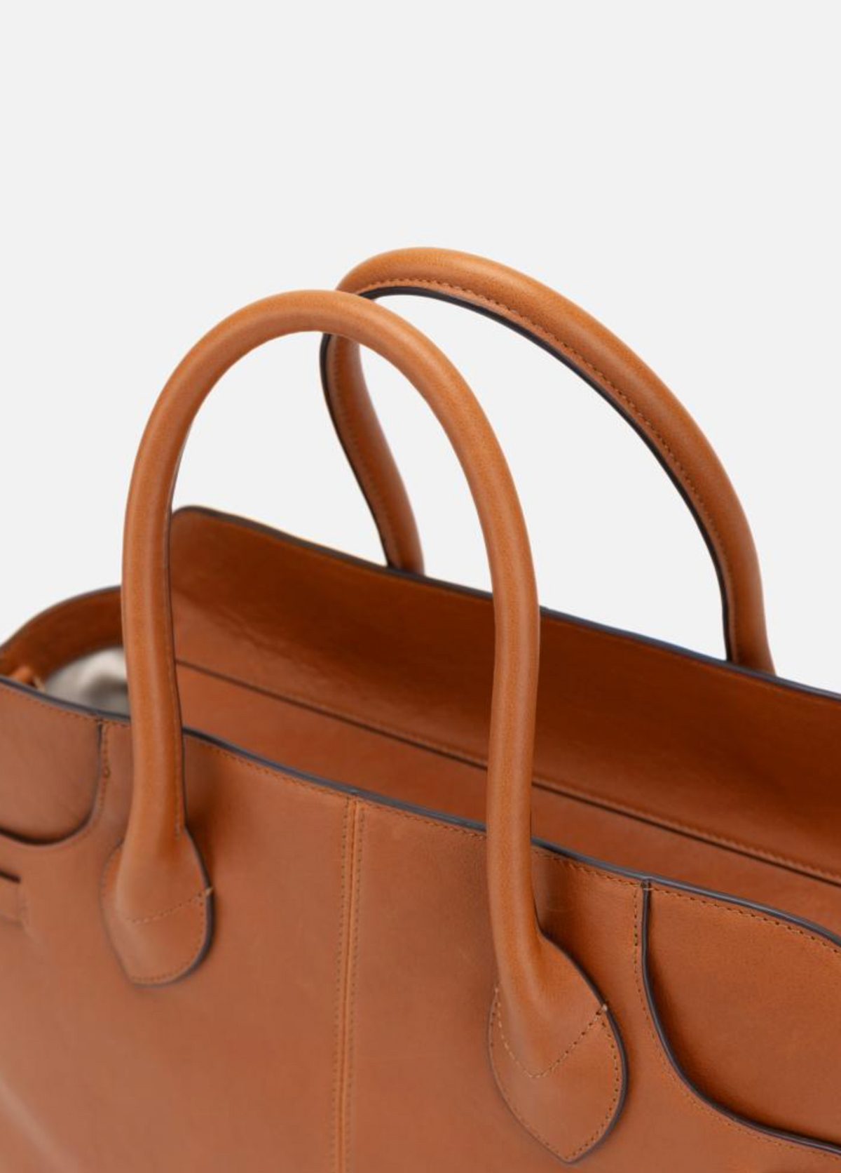EP YAYING Leather Double-Clasp Tote Boston Crossbody Bag