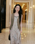 EP YAYING 100% Linen Mandarin Collar Frog Button Vest