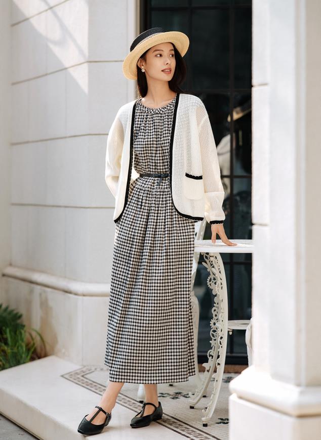 EP YAYING Linen A-Line Dress