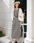 EP YAYING Linen A-Line Dress