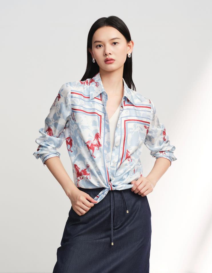 EP YAYING New Year Shirt Blue