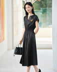 YAYING Gambiered Silk Dress EPLES4656AH