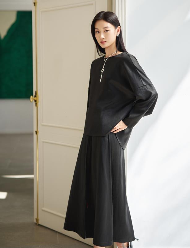 YAYING Gambiered Silk Shirt EPLES2316AH