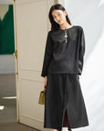 YAYING Gambiered Silk Shirt EPLES2316AH