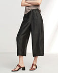 EP YAYING Gambiered Silk Pants EGLES6301AH