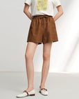 EP YAYING Gambiered Silk Shorts EGLES6205AK