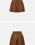EP YAYING Gambiered Silk Shorts EGLES6205AK