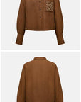 EP YAYING Long-Sleeve Gambiered Silk Shirt EGLES2236AK
