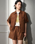EP YAYING Gambiered Silk Shirt EGLES2115AK