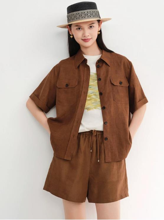 EP YAYING Gambiered Silk Shirt EGLES2115AK