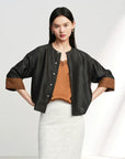 EP YAYING Gambiered Silk Coat EGLES1271AH