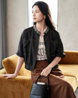 EP YAYING Embroidered Gambiered Silk Coat EGLES1248BH