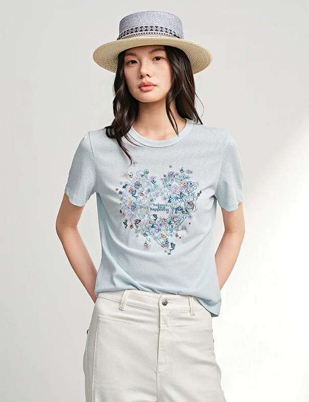 EP YAYING Embroidered T-Shirt? EGLEC5317AW