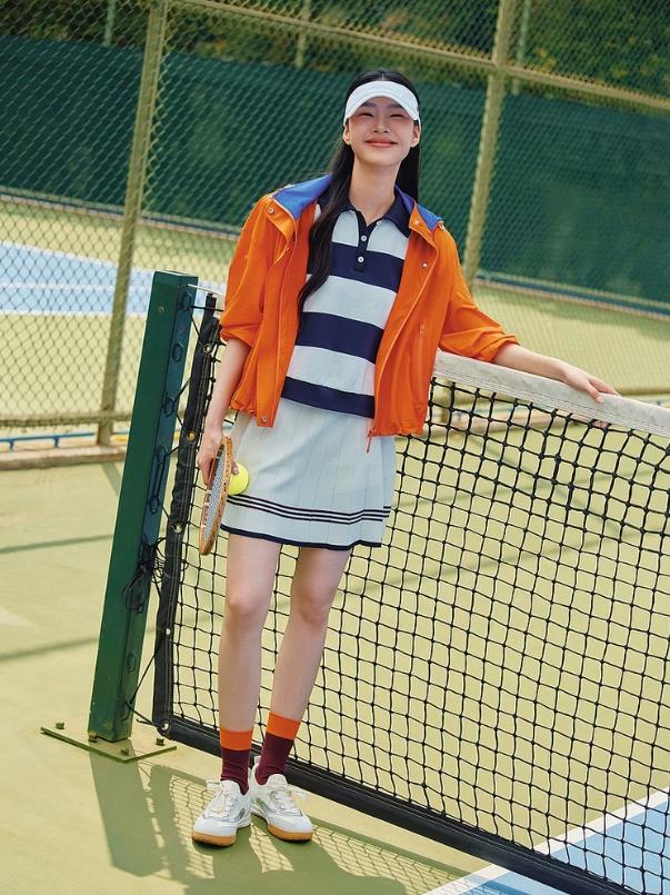 EP YAYING Striped Polo Neck Top EGLEC5131AZ