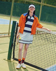 EP YAYING Striped Polo Neck Top EGLEC5131AZ