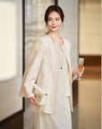YAYING Silk Peony Jacquard Relaxed Outwear
