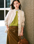 EP YAYING Stand Collar Drawstring Waist Traveler Jacket EGLAA1213A