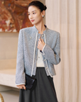 YAYING Chinese-Style Small Stand-Collar Short Knit Jacket EPLAC9102A