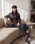 EP YAYING Sleek Modern Fitted Leather Jacket EGLIFP123A