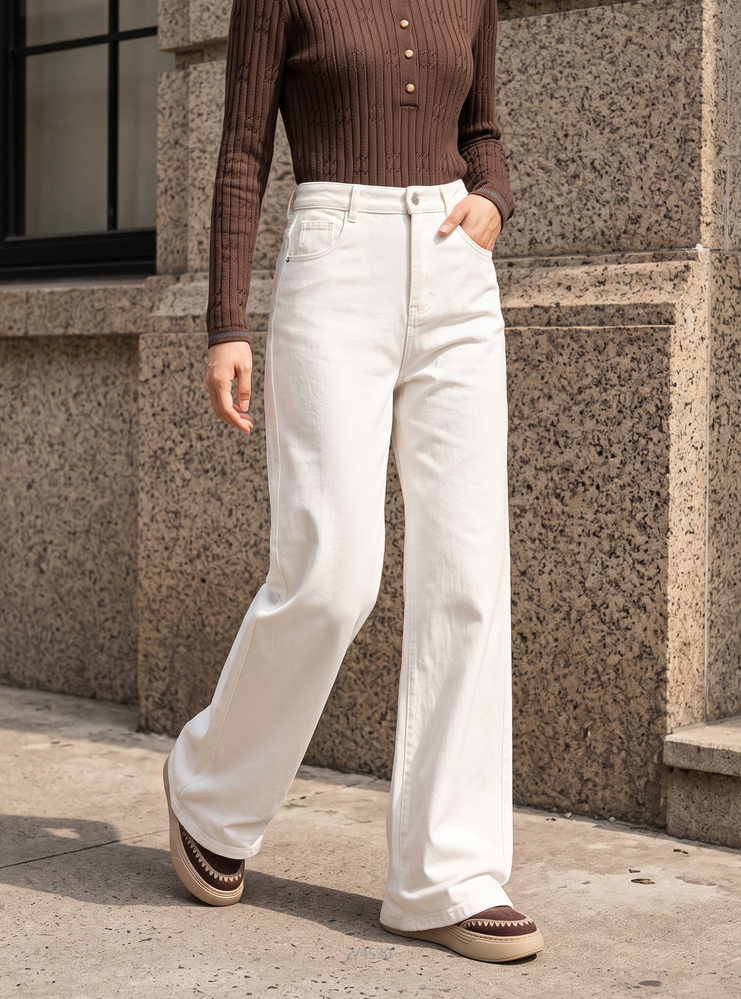 EP YAYING Classic Denim Flared Trousers EGLADJ646A