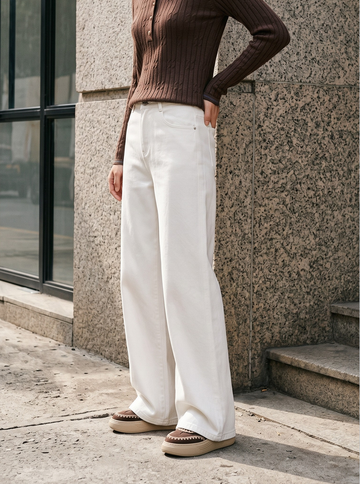 EP YAYING Classic Denim Flared Trousers EGLADJ646A
