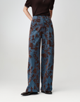 EP YAYING Chenille Jacquard Straight-Leg Pants EGLIC6462A