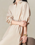 YAYING Cotton Wool Lapel Waist-Cinched Easy-Care Jacket