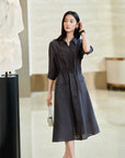 YAYING Wool Blend Shirt Dress
