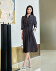 YAYING Wool Blend Shirt Dress