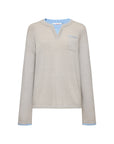 EP YAYING Faux Two-Piece Knit Pullover