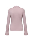 EP YAYING Polo Collar Waist-Fitted Cardigan