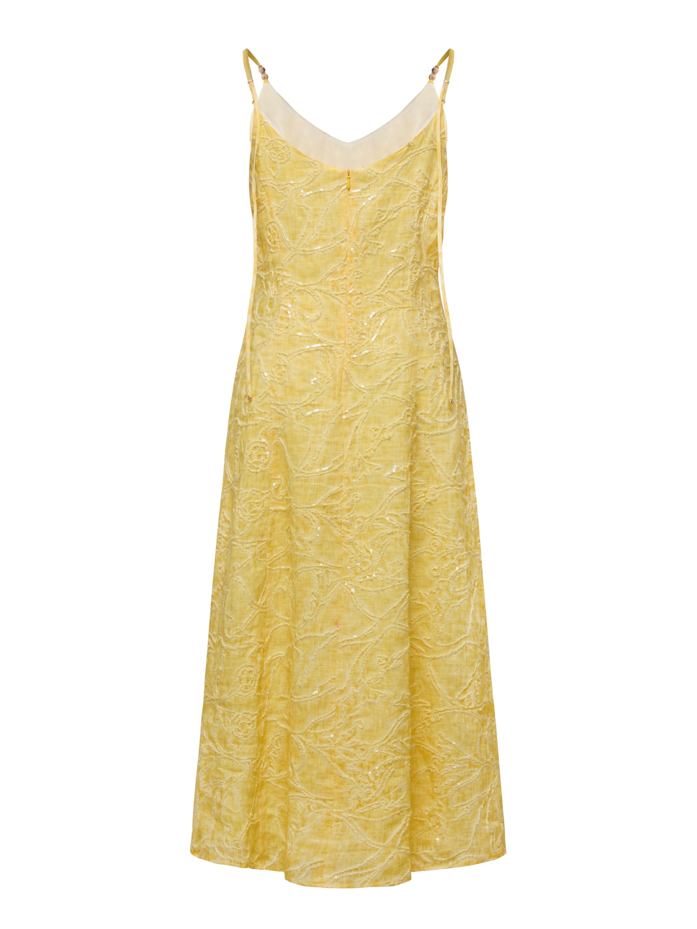EP YAYING Linen Embroidered Maxi Dress