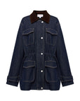 EP YAYING Vintage Relaxed Washed Denim Jacket