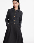 EP YAYING Wool Plaid Skirt