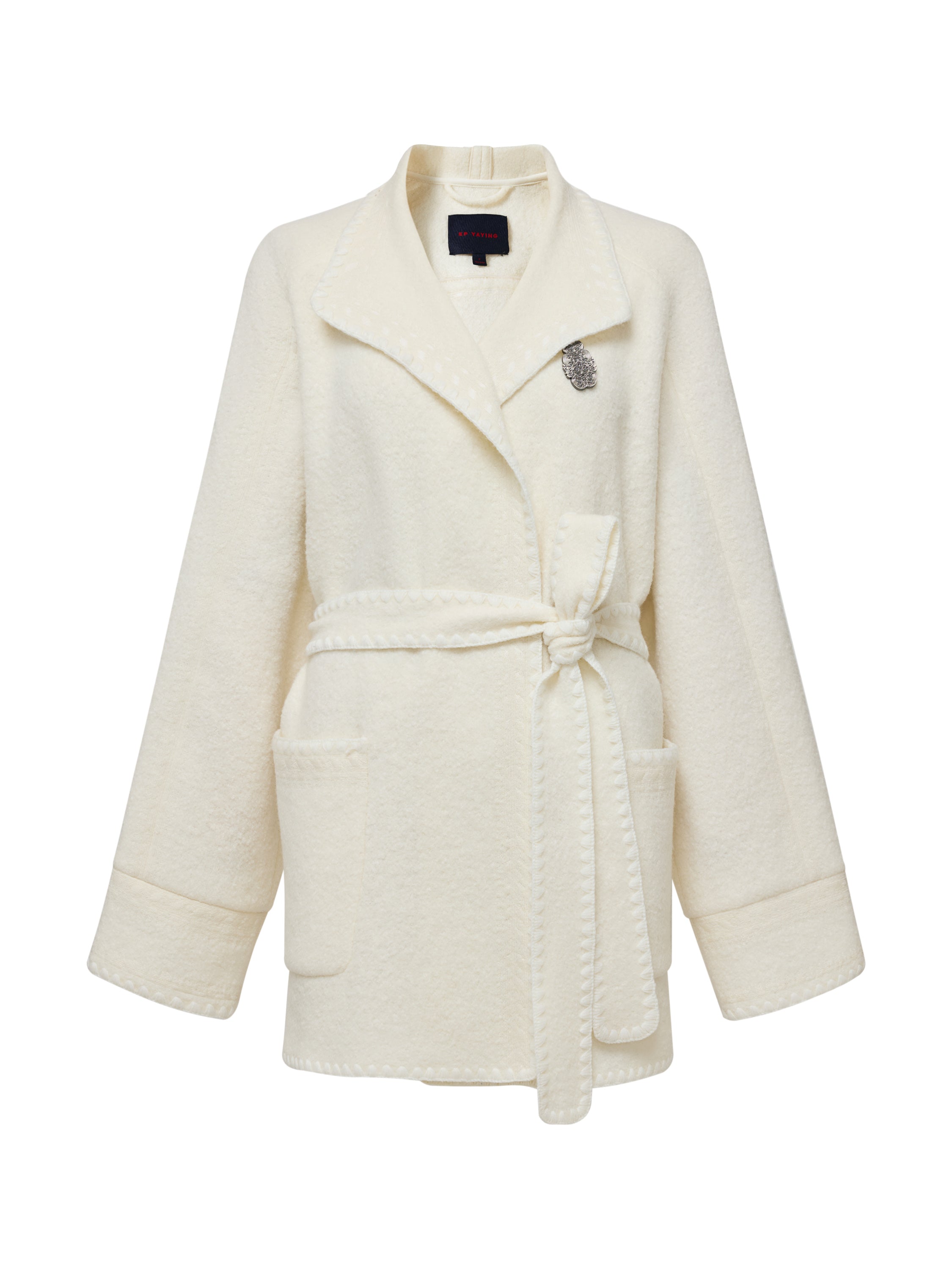EP YAYING Blue Label Oversized Wool Coat EGLAW8207A