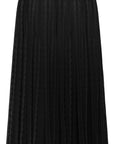 YAYING Silk Smooth Wave Trim A-Line Long Knit Skirt